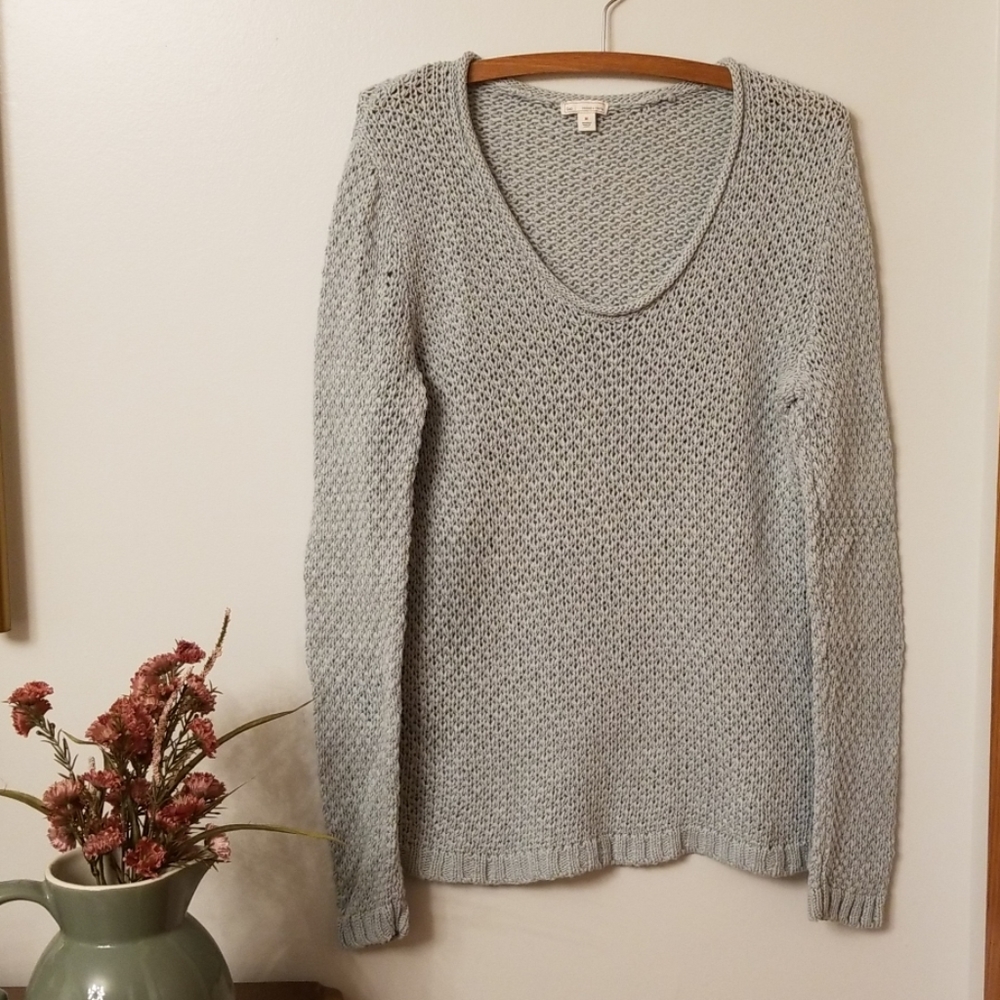 GAP open knit scoop neck pullover sweater